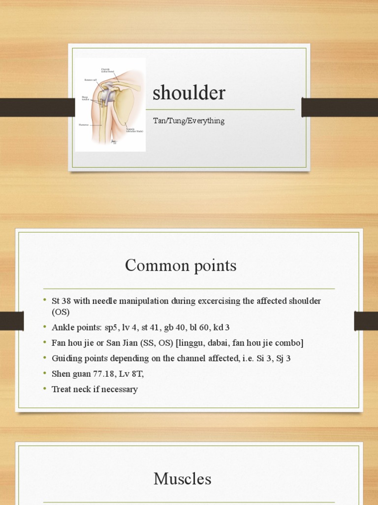 Key Acupuncture Points for Shoulder Pain | PDF