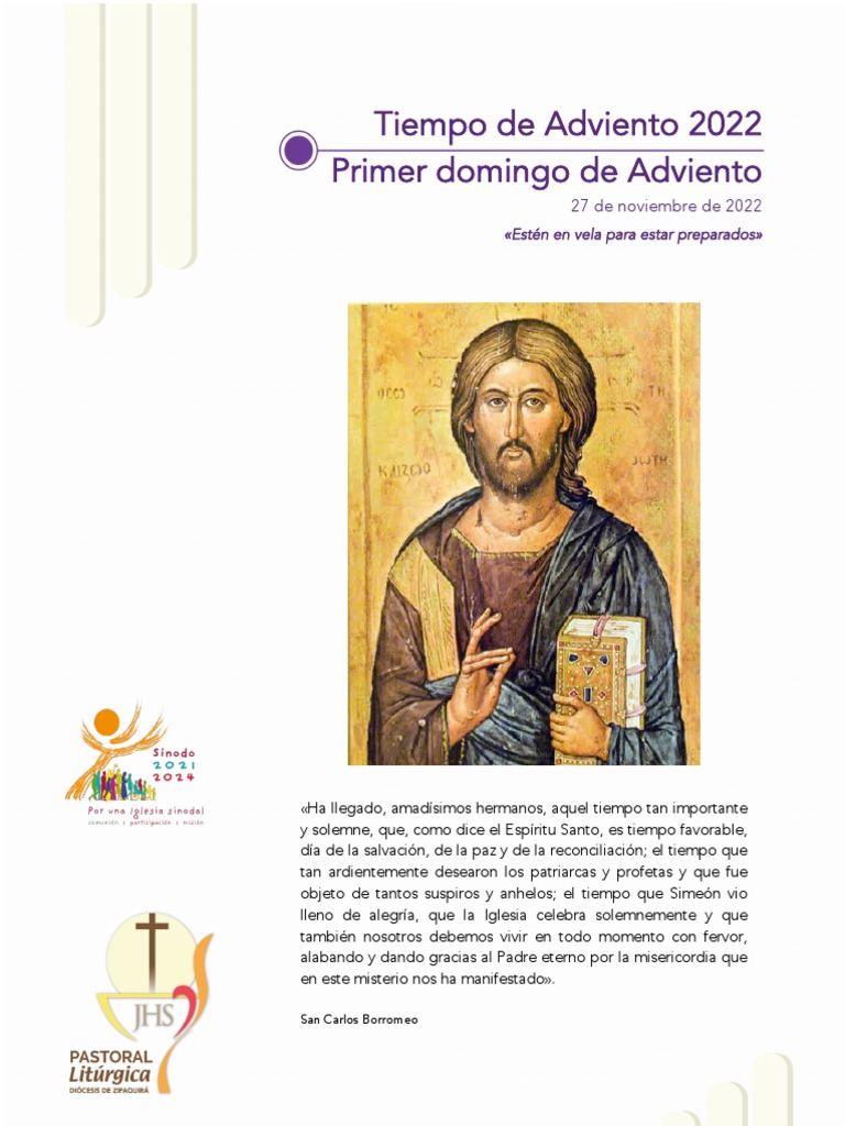 Primer domingo de Adviento PDF Adviento Año litúrgico