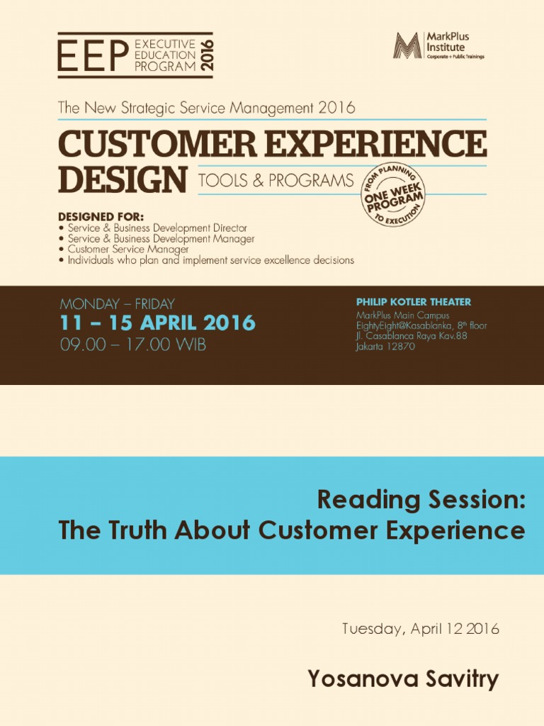 The Truth About Customer Experience PDF Top Down And Bottom Up