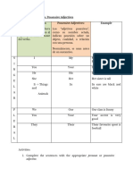 Personal Pronouns vs Possessive Adjectives