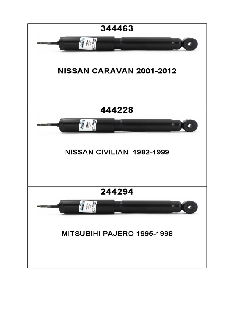Amortiguadores Shield Shock Absorbers PDF