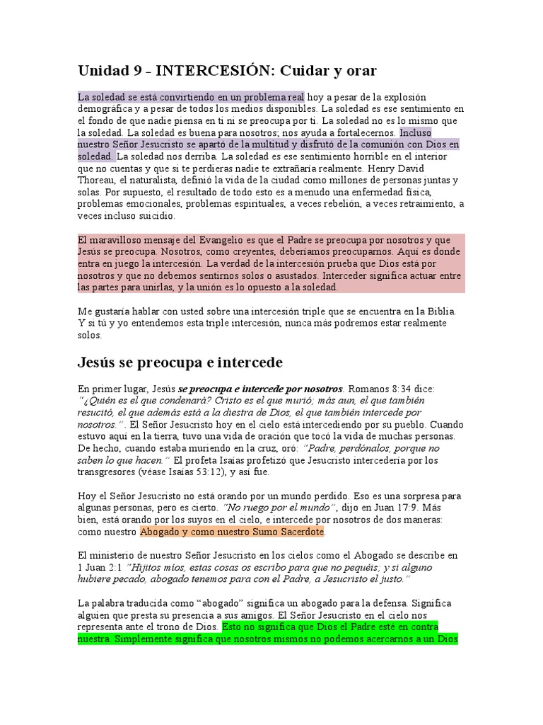 Intercesión: Jesús y el Espíritu Santo | PDF | Oración | Jesús