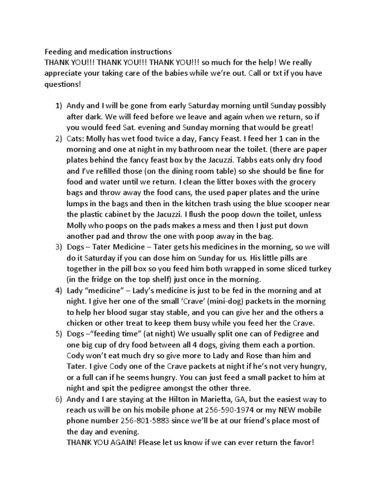 Feeding Instructions PDF