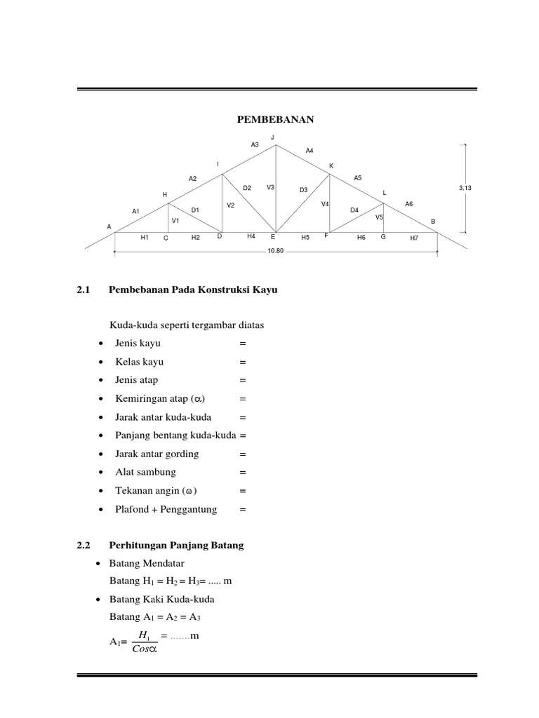 Perhitungan Konstruksi Gording Kayu | PDF