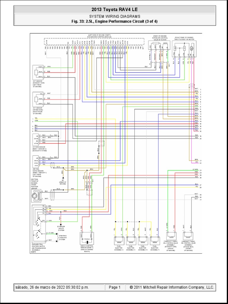 2013 Toyota RAV4 LE Engine Diagram Fig 33 | PDF