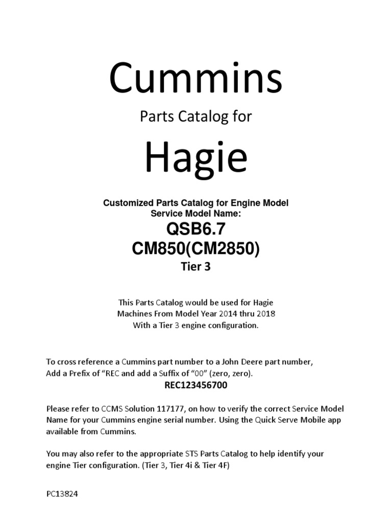 Cummins qsb6 7 cm850 cm2850 tier 3 hagie pdf screw turbocharger
