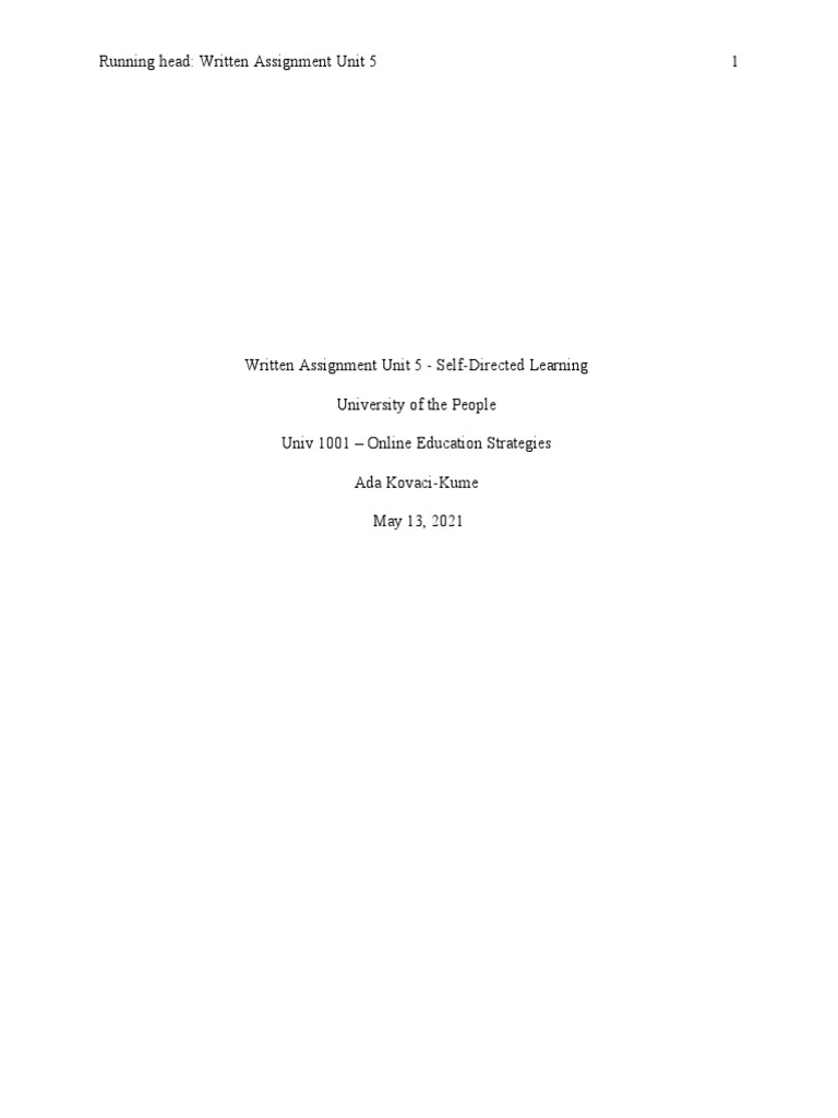 Self-Directed Learning Strategies Guide | PDF | Learning | Goal