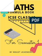 Semester 1 Maths Formula