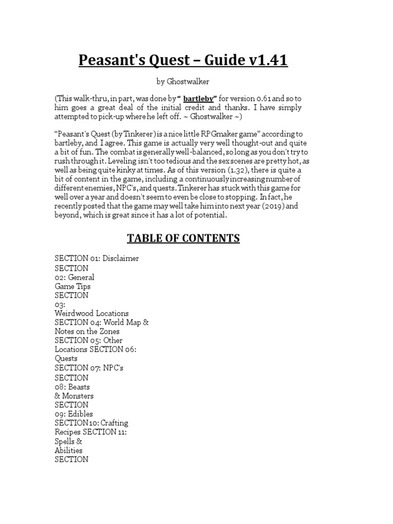 Peasants Quest Guide Merged Guides 1 | PDF | Blacksmith | Spider