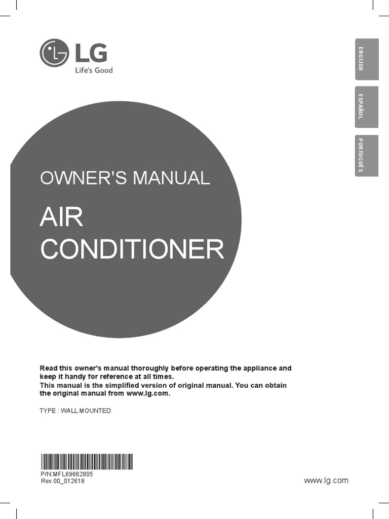 Owners Manual Air Conditioner | PDF | Air Conditioning | Electrical Wiring