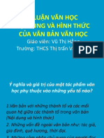 LLVH - ND VÀ HT VĂN BẢN VĂN HỌC - Dạy thứ 7