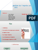 Adaptation Et Gestion D'imprévu en EPS