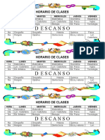 Modelo Horario de Clases