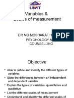 Variables and Measurements