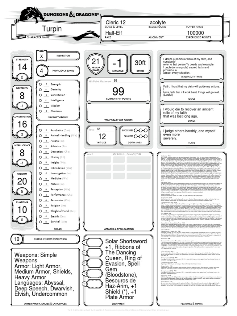 Turpin PDF Supernatural Dungeons & Dragons