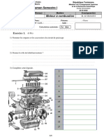 Examen Semestre I: Moteur À Combustion