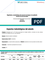 Magnitudes y Características Del Consumo de Drogas en Escolares de Nivel Secundario 2017