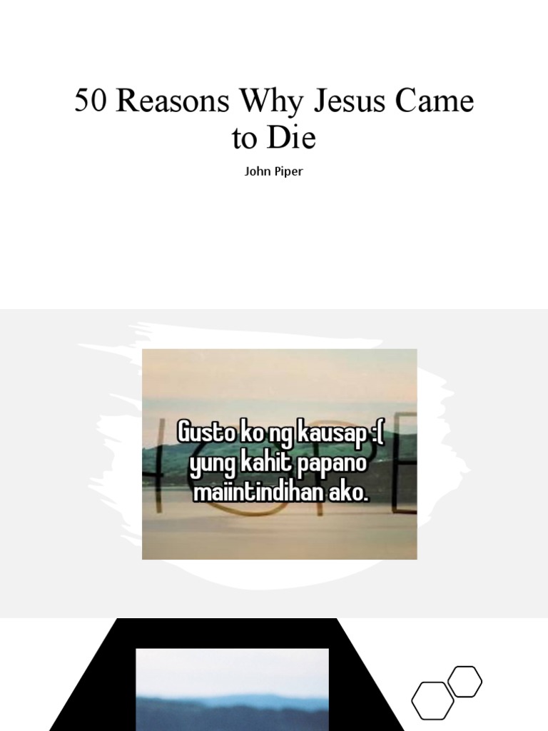 50 Reasons Why Jesus Came To Die Sherwin PDF Justification