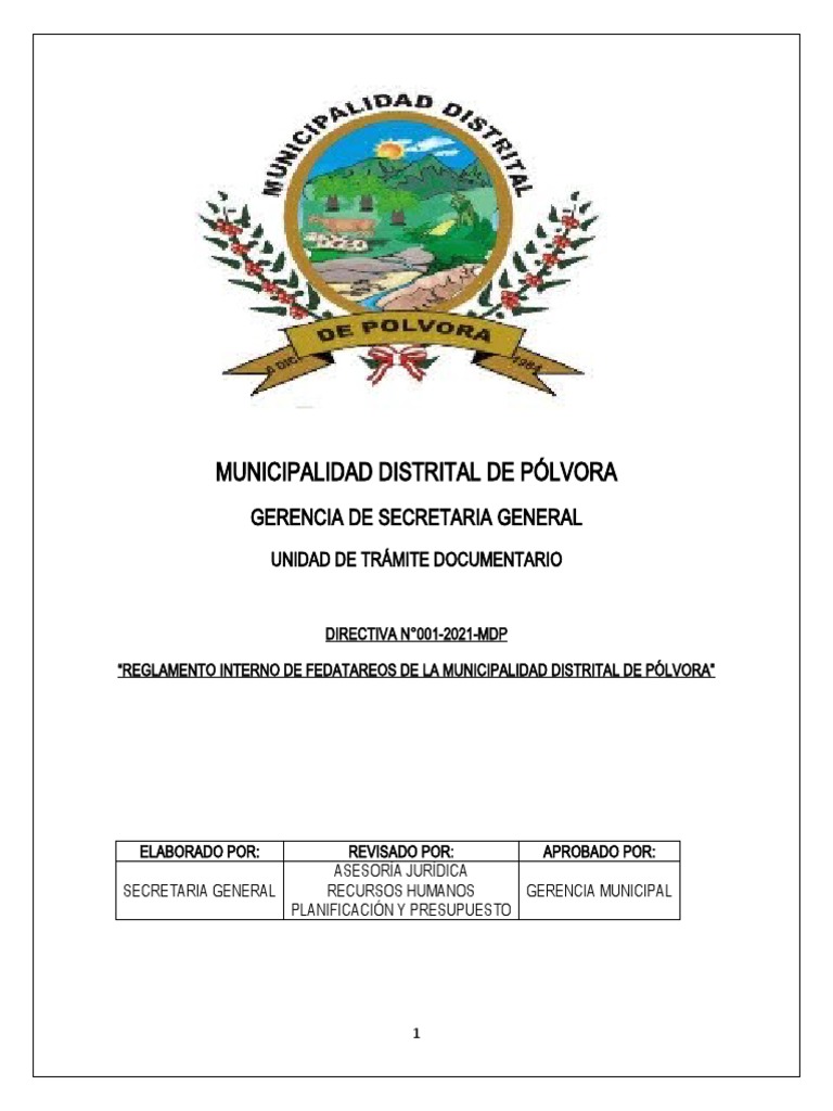 Reglamento de Fedateo Municipal | PDF | Autenticación | Regulación