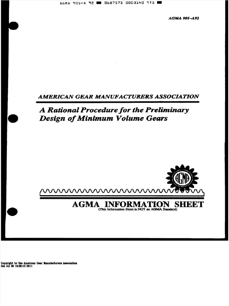 Agma 901 A92 | PDF
