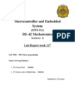 Microcontroller and Embedded System DE-42 Mechatronics: Lab Report Week 11