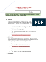 MCN Intra Partum Quiz Questions