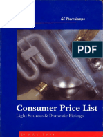 GE-Thorn - Price List Consumer - 1991 UK