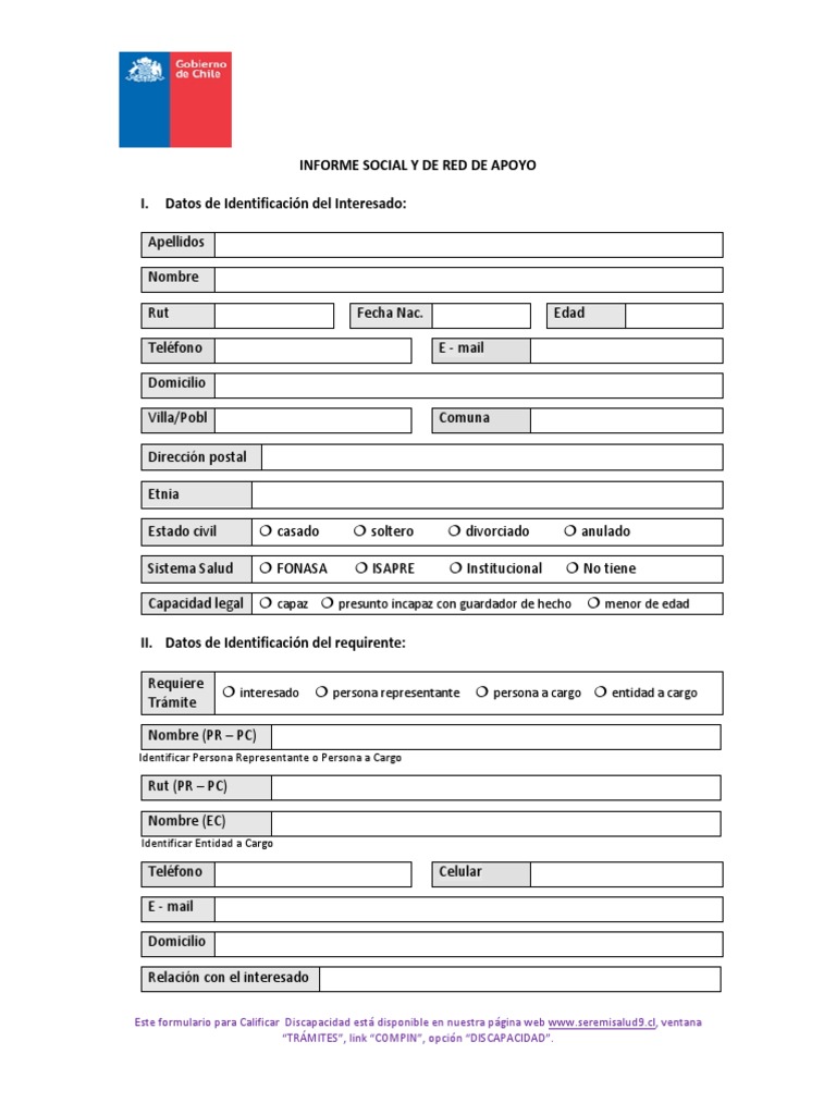 Informe Social y de Redes de Apoyo | PDF
