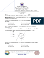 Summative Test on Circles