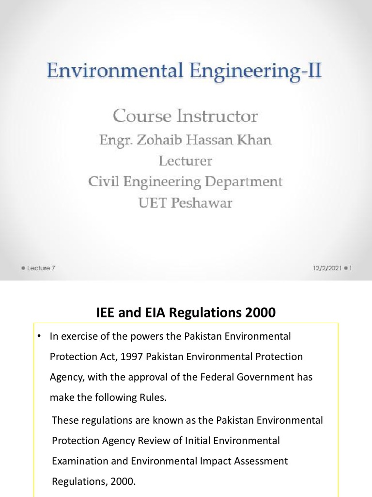 IEE and EIA Regulations 2000 PDF Environmental Impact Assessment
