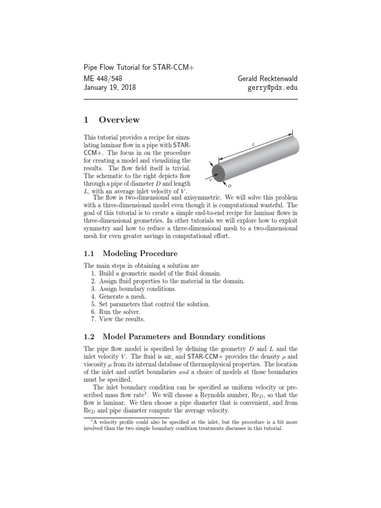 Pipe flow tutorial 2018 pdf 3 d modeling fluid dynamics
