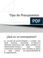 Tipos de Presupuestos