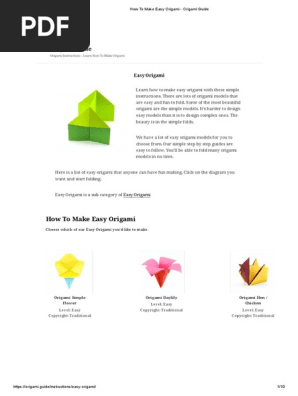 How to Make Easy Origami - Origami Guide