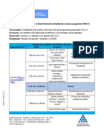 Programación Jornada de Inducción Estudiantes Nuevos 20222