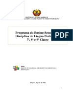 Programa de Língua Portuguesa - 1º Ciclo 22.01.2023