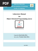 Laboratory Manual For OOP - Java