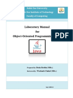 Laboratory Manual For OOP - Java