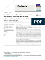 Diagnóstico y Tratamiento de Cuerpos Extraños en La Vía Aérea Pediátrica