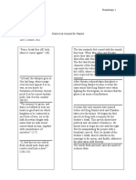 Dialectical Journal Act I, I, II