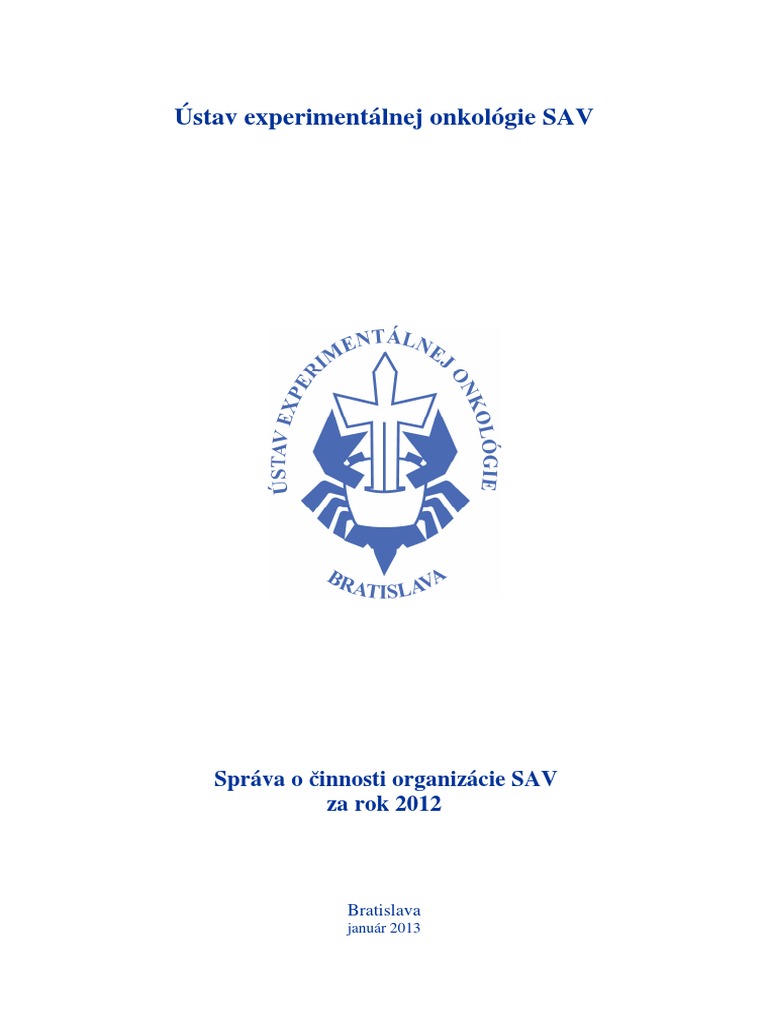 Sprava UEO SAV 2012 | PDF