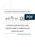 Constitución Política Del Estado Libre Y Soberano de Quintana Roo