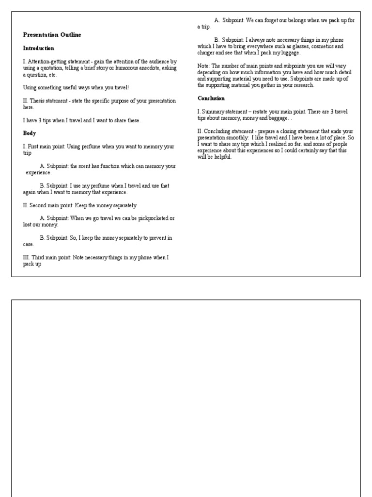 Speaking Midterm ExamOutline PDF