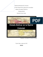 Historia colonial del Estado Bolívar