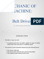 Mechanics of Machine (Belt Drive)