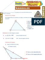 Clases de Triángulos para Quinto Grado de Primaria