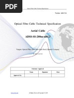 Cable de Fibra Optica Monomodo Adss Span 200 de 12-24-48-96 Hilos