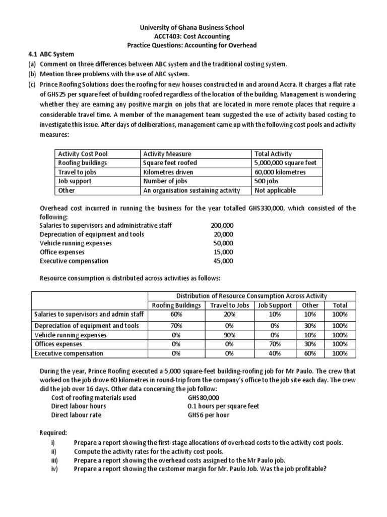 Acct403 practice questions on overhead pdf cost gross margin