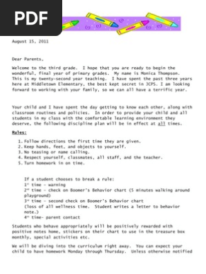 Parent Letter