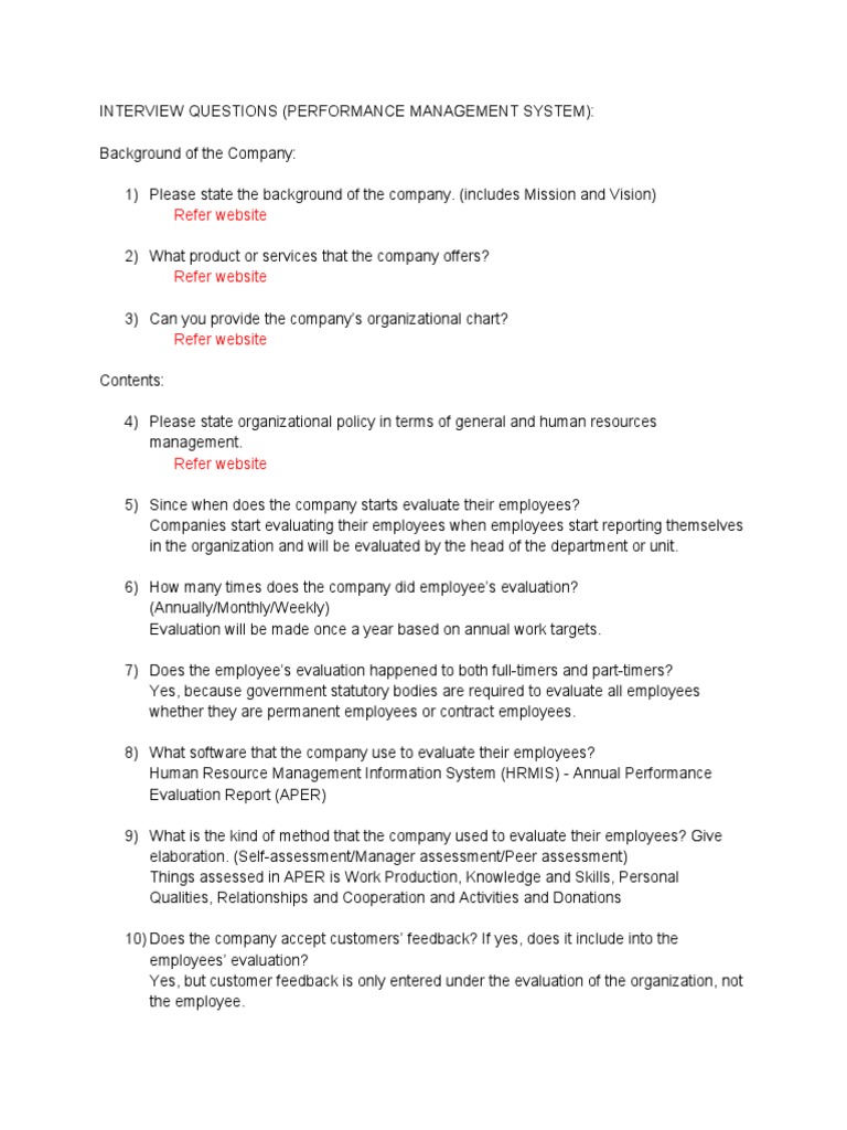 Interview Questions | PDF | Employment | Salary