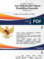 Dasar Hukum Dan Tujuan Pendidikan Pancasila